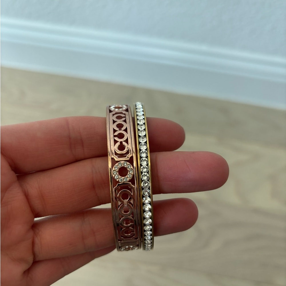 Coach Gold Bangle Bracelets Set - Picture 4 of 6
